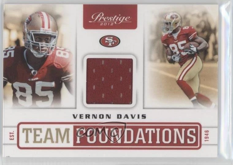 2012 Playoff Prestige Team Foundations Materials /249 Vernon Davis #34 - Image 1 of 2