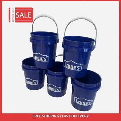 5 x Lowe’s Mini Bucket 0.4 Quart BPA-Free Lot Polypropylene Paint Bucket Lid - Image 1 of 4