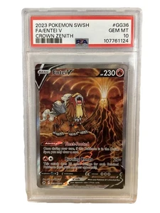 Entei V GG36/GG70 Crown Zenith: Galarian Gallery Holo- PSA 10 - Picture 1 of 2