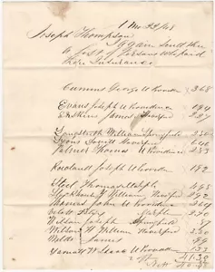 American 1848 Insurance - manuscrito escrito a mano de West Chester Pennsylvania - Imagen 1 de 2