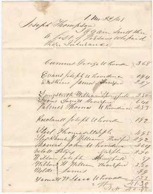American 1848 Insurance - West Chester Pennsylvania Handwritten Manuscript - Image 1 of 2