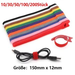 Bunte Kabel Straps Cord Hook Loop Ties Wiederverwendbare Befestigungs Organizer - Picture 1 of 9