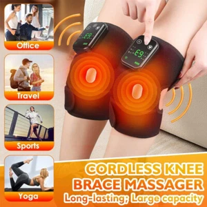 3in1 Electric Heated Vibration Knee Elbow Joint Pad Shoulder Wrap Brace Massager - Picture 1 of 37