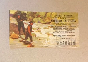 DE COLECCIÓN 1920 MUY RARO NORTONIA CAFETERÍA SEATTLE WA / COPIA 1917 LA HUELGA - Imagen 1 de 2