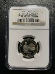 2009 S Washington DC District of Columbia NGC PF70 UCAM Clad Territory Quarters - Picture 1 of 4