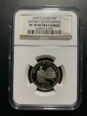 2009 S Washington DC District of Columbia NGC PF70 UCAM Clad Territory Quarters - Image 1 of 4