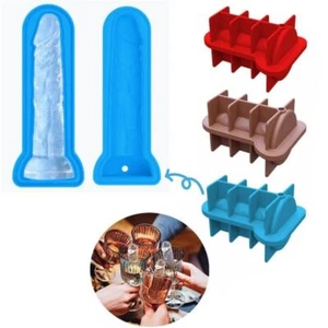 Adult Funny Silicone IceCube Tray prank Mold Party Ice Maker Penis Soap DIY gift - Picture 1 of 12