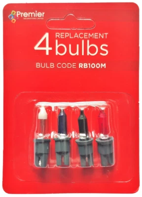 Premier RB100M 3 Spare Christmas Fairy Lights Bulbs Lamp + 1 Fuse New LDR-11 - Image 1 of 2