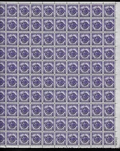 Sheet 1945 SC.# 937 N.Y. Gov. # 940 Hon. Discharge, Complete Sheets of 100 MNHOG - Picture 1 of 5