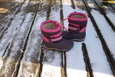 Kamik Winter Boots Big Girls Size 11 Purple/Black Waterproof Liners - Image 1 of 4