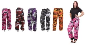 Womens Paratrooper Colored Camo Military Style Fatigues - Picture 1 of 7