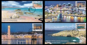 Greece 2023 Travelling in Greece Crete self adhesive booklet unofficial FDC - Picture 1 of 3