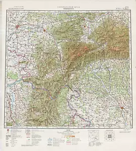 Topographische Karte des russischen sowjetischen Militärs - TIMISOARA (Rumänien) 1:500 000, Hrsg.1979 - Bild 1 von 5