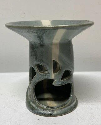 "Calentador de aceite de cerámica arte cerámica 4,5"" artístico boho recortes aromaterapia marcado" Foto 1 de 4