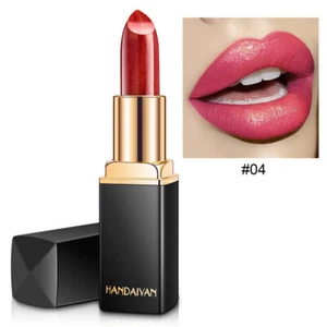 HANDAIYAN Glitter Lipstick Gold Shimmer Long Lasting Metallic Lip Color Makeup - Picture 1 of 24
