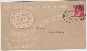 New York NY 1897 full Illust Advt Welch Holme & Clark Co Chemicals Naval (c188) - Picture 1 of 2