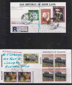 Cinderella Stamp Collection: Gay Kemp Land, Thanatos, Sandy Is, Occussi-Ambeno - Picture 1 of 4