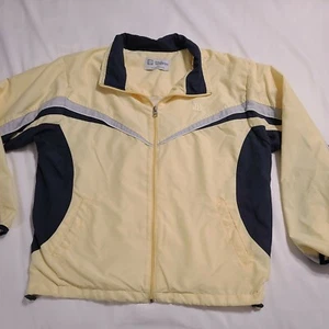 Women's Vintage Wilson Lined Yellow full zip Tennis jacket Large. Pre-owned  - Picture 1 of 9
