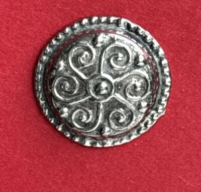 Vintage Pewter Buttons. 8   Tinn-Per EXCELLENT!  11/16” Norwegian - Image 1 of 4