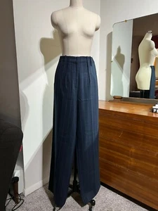 2500$ MAISON MARGIELA PANTS WOOL STRIPE SIZE XS BLUE - Picture 1 of 12