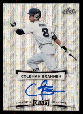 2017 Leaf Metal Draft Wave #BACB2 Coleman Brannen Rookie Auto (ref 30747) - Image 1 of 2