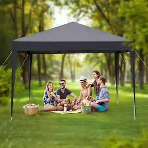 More details for 3mx3m pop up gazebo marquee canopy waterproof outdoor garden wedding party grey