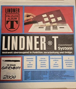 LINDNER Germany 2000 COLOUR H/L  8  pages with stamps RING STAMP ALBUM PAGES - Picture 1 of 9