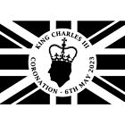 'King Charles Coronation Union Jack Flag' Unmounted Rubber Stamp (RS038089)