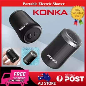 KONKA Portable Electric Shaver Mini Razor Beard Trimmer Clipper Waterproof USB - Picture 1 of 14