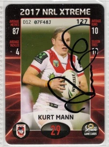 π₯ 2017 XTREME BASE CARD SIGNED KURT MANN #127 π₯ - Picture 1 of 1