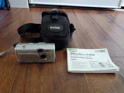 Canon PowerShot A300 3.2MP Digital Camera with 5.1x Digital Zoom Silver SD Card  - Image 1 of 4