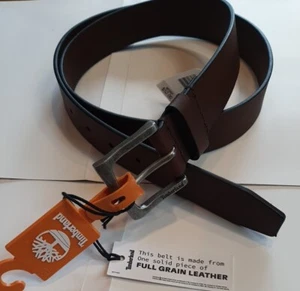 TIMBERLAND MENS GENUINE LEATHER BELT Pewter Buckle size 38 NEW W/TAG MSRP$52.00 - Picture 1 of 9