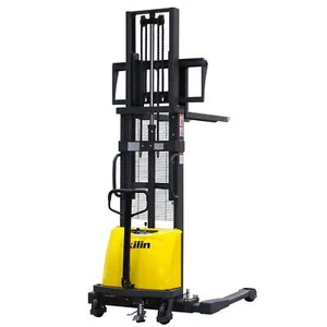 Semi Electric Straddle Addle Leg Stacker 3200lb Adjustable 118'' - Picture 1 of 7