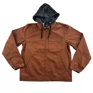Volcom Korman Hooded Jacket Brown Medium - Picture 1 of 10