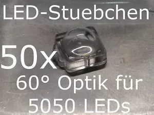 50x LED Linse/Optik 60° für 5050 LEDs (z.B. WS2812B, etc.) - Bild 1 von 3