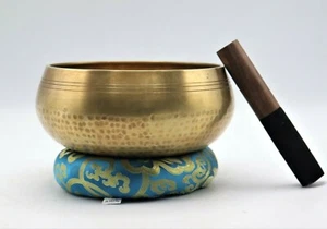 8" Handgeschlagene Gesangsschale - Handarbeit in Nepal, Meditation, Chakraheilung, Yoga - Bild 1 von 4