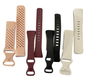 4 Pack Sm/Med Wrist Bands Watch Straps for Fitbit Charge 6 or 5, Assorted Colors - Picture 1 of 10