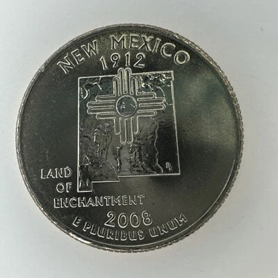 2008 D New Mexico State Quarter BU Brilliant Uncirculated - Free Shipping - Image 1 of 2