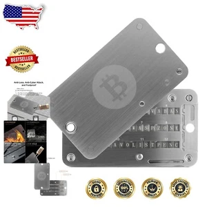 Portable Bitcoin Wallet with Fireproof Seed Phrase Backup - Compatible Design - Picture 1 of 11