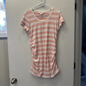 SCHÖN! Market & Spruce MED Stitch Fix Peach Stripe Alma Umstandstop - Bild 1 von 6