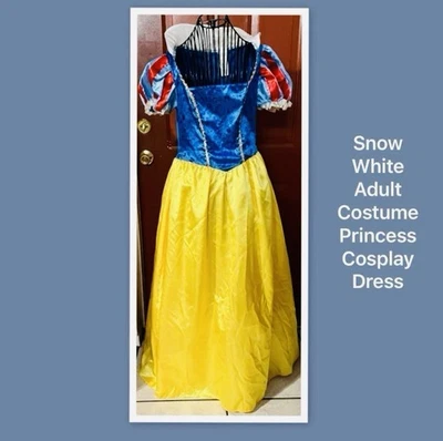 Snow White Adult Costume Princess Cosplay Dress, Halloween Party Ball Gown Small - Image 1 of 3