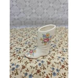 Fioriera vaso stivaletto floreale porcellana ceramica decorazione shabby chic fioriera cottagecore - Foto 1 di 8