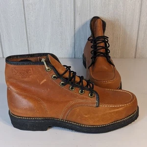 Botas de cuero marrón Golden Retriever cojín de neopreno resistente al aceite 10D nuevas con etiquetas - Imagen 1 de 13