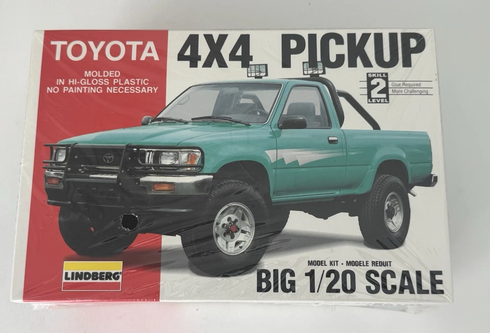 Toyota 4x4 Pickup 1/20 Scale Lindbergh Model Kit No. 72506 Open Box Sealed Bags - Image 1 of 4