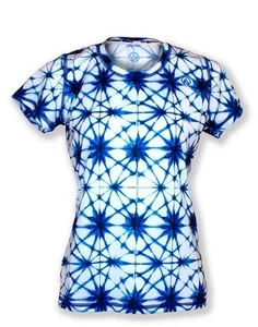 INKnBURN Women's Shibori Tech Shirt (X-Small) - Picture 1 of 4
