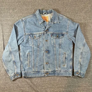 Vintage Levis Type 3 Jeansjacke Blau Trucker Jacket Herren Größe L 2000 Made USA - Bild 1 von 18