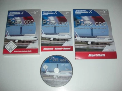 MEGA AIRPORT PARIS CDG Pc Cd Rom F Add-On Flight Simulator 2004 & X FS2004 FSX - Image 1 of 2