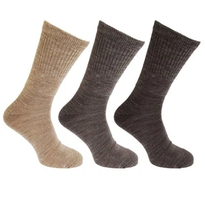6 Pairs Mens Extra Wide Thermal Wool Blend Non Elastic Loose Wide Top Socks 6-11 - Picture 1 of 5