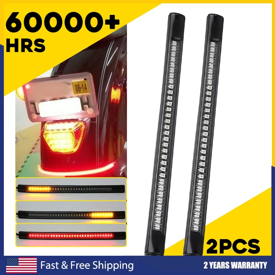 Strip Motorcycle Running LED Stop Brake Signal Tail Turn Light for Suzuki Honda - Image 1 of 4