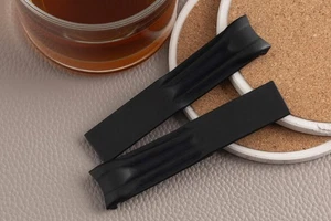 Omega Seamaster Kautschuk Armband Band schwarz 20mm OHNE SCHLIEßE - Bild 1 von 2